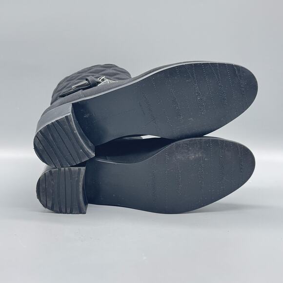Stuart Weitzman Boots Womens 7.5 Black Quilted Ankle Buckle Gorby Waterproof - Picture 9 of 12